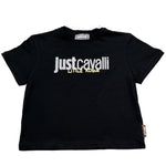 Just Cavalli T-Shirt Girocollo Tinta Unita con Stampa per Bambina JGP26195TS NERO JUST CAVALLI 
