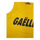 Gaelle Einfarbiges Tanktop mit Rundhalsausschnitt und gelbem Logo-Print für Kinder