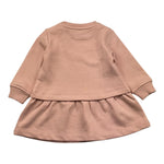 TRUSSARDI abito manica lunga tinta unita con stampa logo Rosa per Neonata TIA25003 ROSA TRUSSARDI 