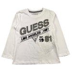GUESS shirt girocollo tinta unita con stampa in contrasto Bianco per Bambino N4BI11I3Z14 BIANCO GUESS 