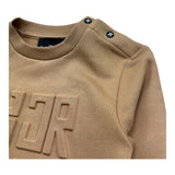 John Richmond Felpa Chiusa Girocollo Tinta Unita con Logo per Neonato RIP26014FE BEIGE JOHN RICHMOND 