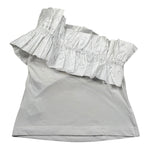 Monnalisa T-Shirt Monospalla tinta unita Bianco per Bambina 41A304 BIANCO MONNALISA 