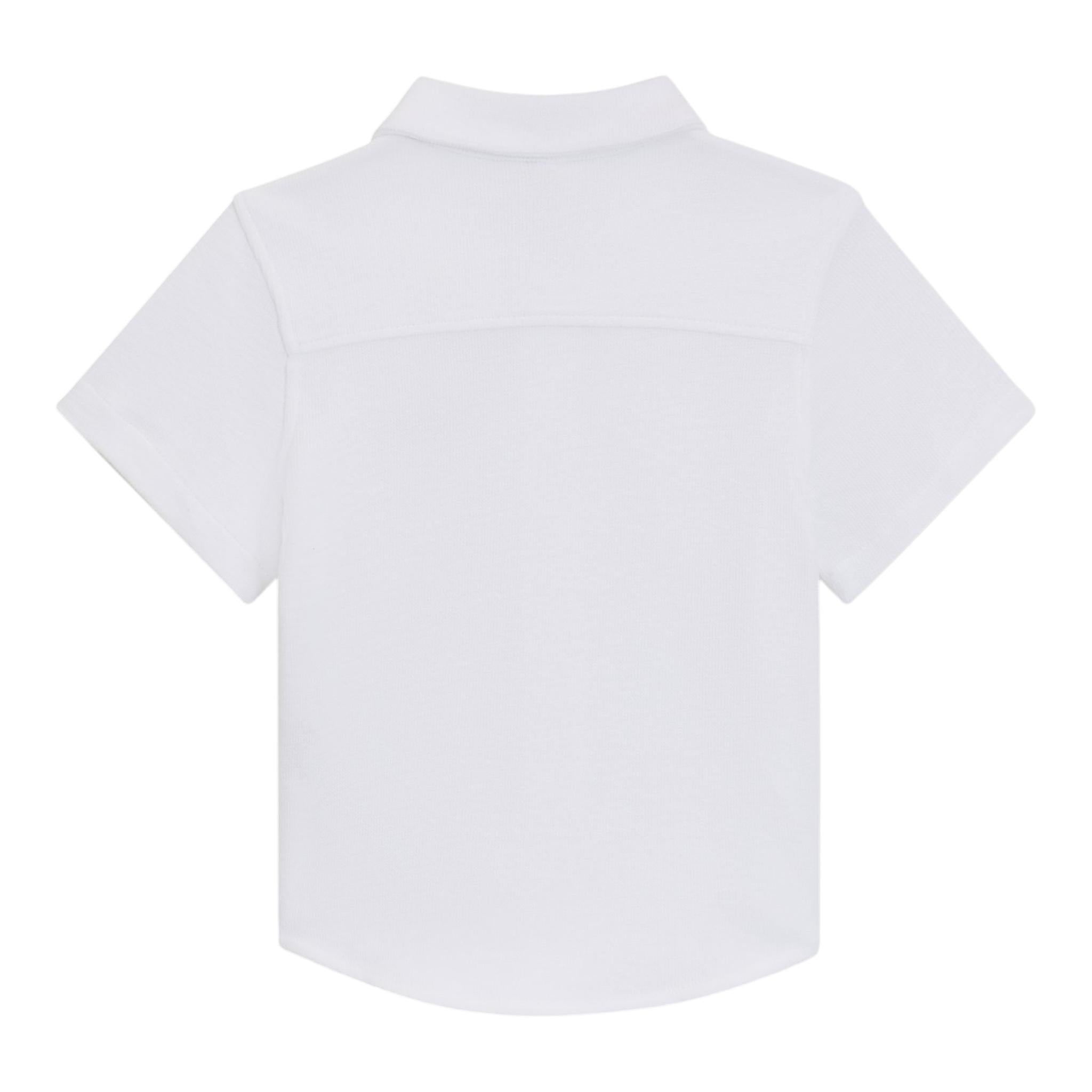 Boss Camicia Mezza Manica Tinta Unita per Neonato J52092 BIANCO BOSS 