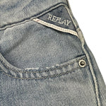 Replay Jeans Tinta Unita con Strappi per Bambino SG9344 AZZURRO REPLAY 