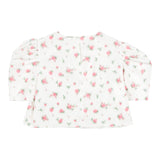 Philosophy Camicia Mezza Manica Tinta Unita Fantasia Floreale Bianco Per Bambina