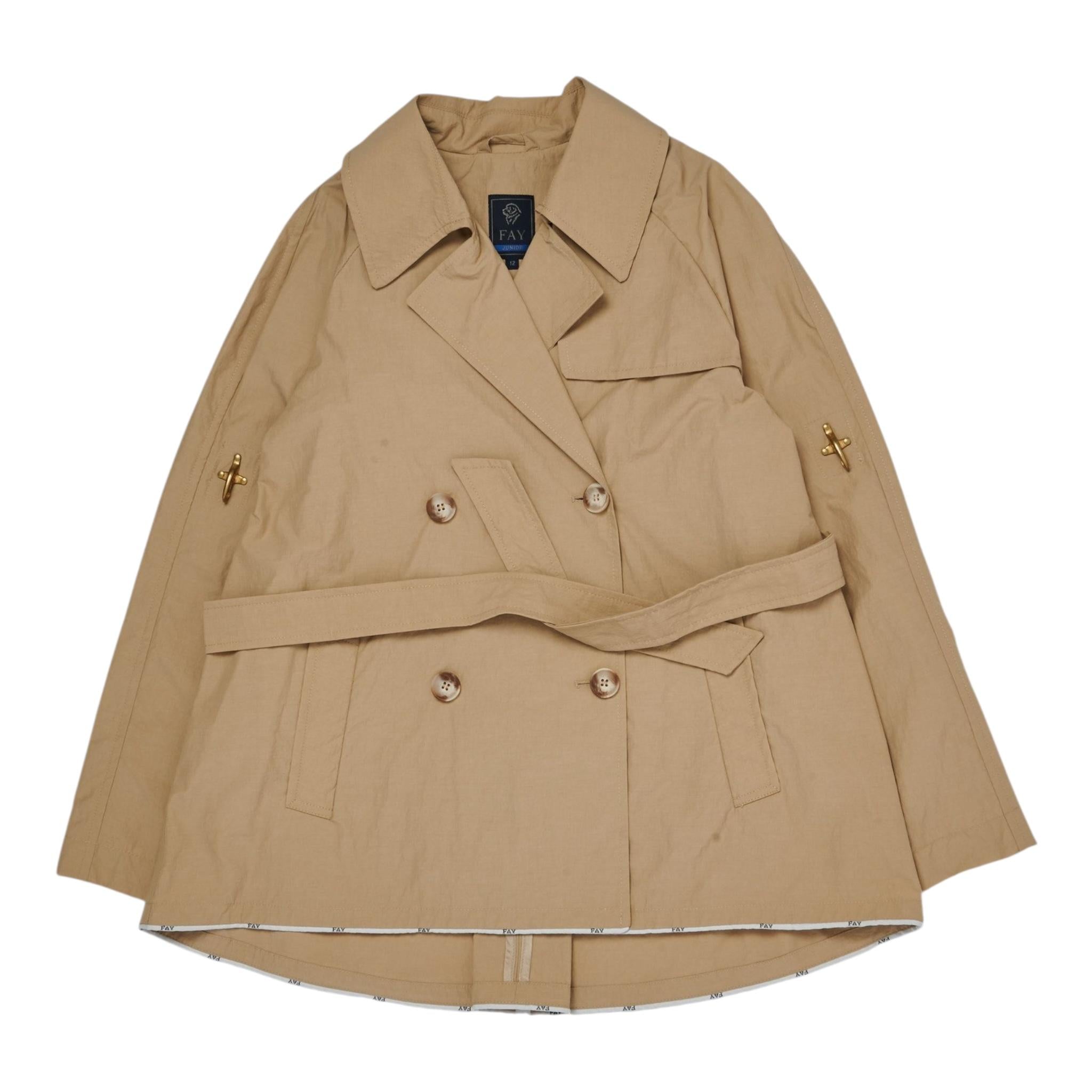 Fay Trench Tinta Unita con Cintura per Bambina FU2A17N0165 BEIGE FAY 