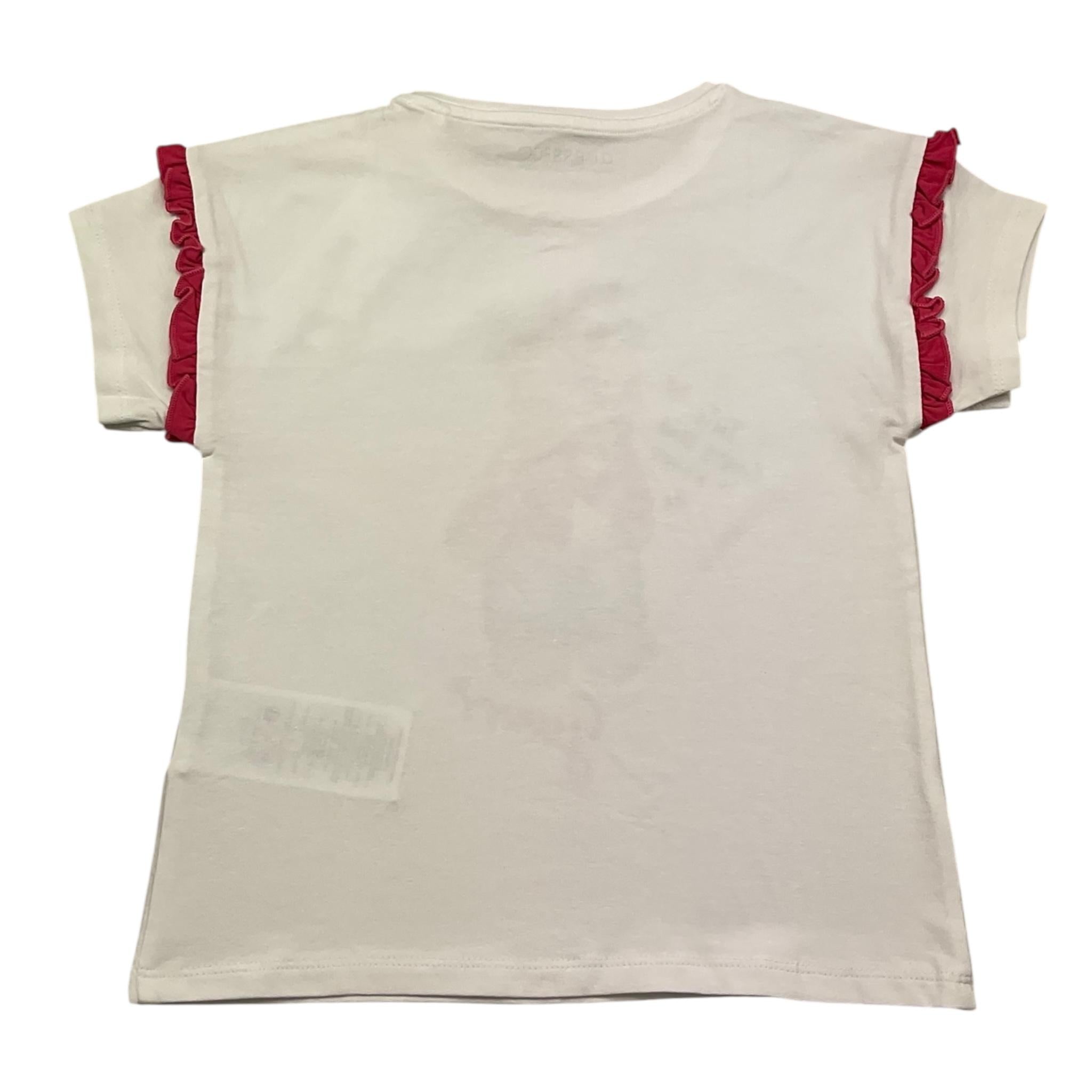 Guess T-Shirt Girocollo Tinta Unita con Stampa per Bambina K4RI12K6YW4 BIANCO GUESS 