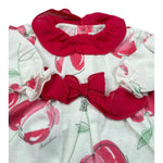 Barcellino Tutina Manica Lunga tinta unita con Stampe Bianco per Neonata 101101 BIANCO BARCELLINO 