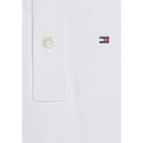 Tommy Hilfiger Polo Mezza Manica Tinta Unita con Logo per Neonato KN0KN02030 BIANCO TOMMY HILFIGER 