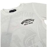 Please T-Shirt Girocollo tinta unita con Stampa Bianco per Bambino MBF1030B72 BIANCO PLEASE 