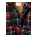 IL GUFO cappotto bicolore con fantasia a quadri Nero/rosso per Bambino A24GP349M3004 NERO/ROSSO IL GUFO 