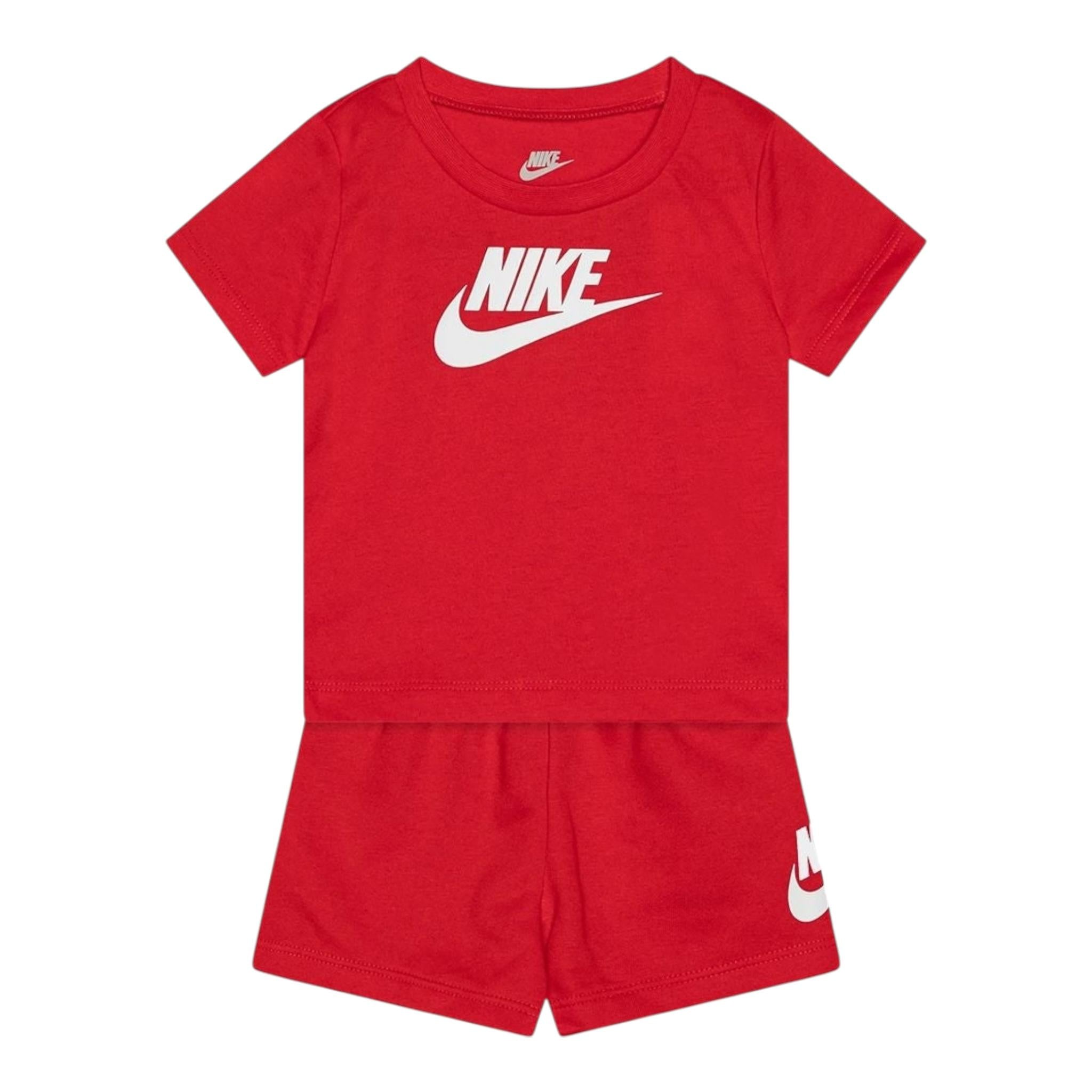 Nike Completo 2 Pezzi T-Shirt-Bermuda Tinta Unita per Bambino 86L596X ROSSO NIKE 