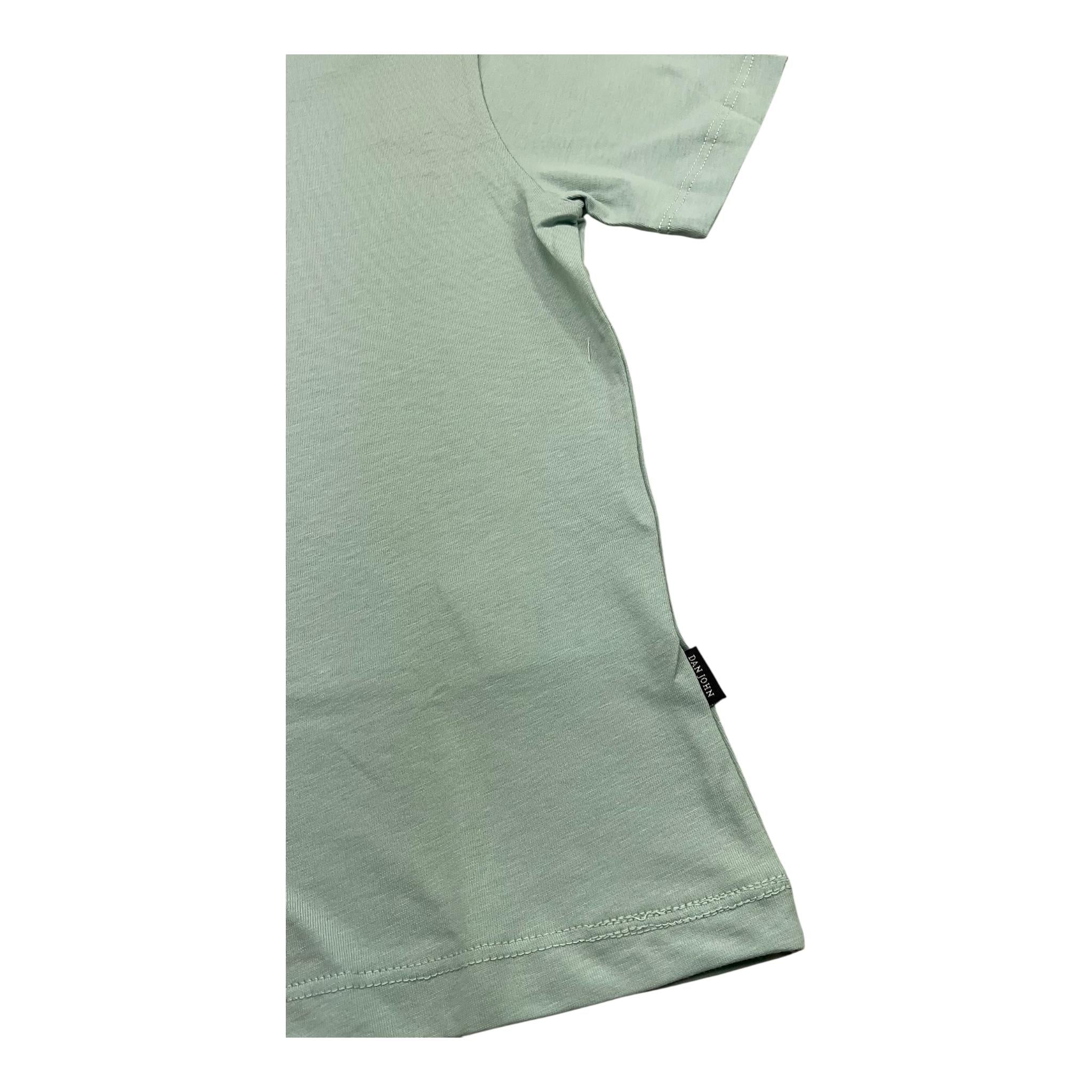 Dan John T-Shirt Girocollo Tinta Unita con Stampa per Bambino TSD5108J VERDE ACQUA DAN JOHN 