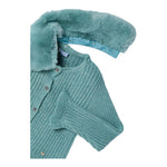 MAYORAL cardigan tinta unita con colletto rimovibile Verde per Bambina 4362X VERDE MAYORAL 