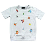 John Richmond Abito Mezza Manica Tinta Unita con Logo per Neonata RIP26100VE BIANCO JOHN RICHMOND 