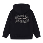 ROBERTO CAVALLI felpa con zip e cappuccio tinta unita con stampa Nero per Bambina TJT66L NERO ROBERTO CAVALLI 