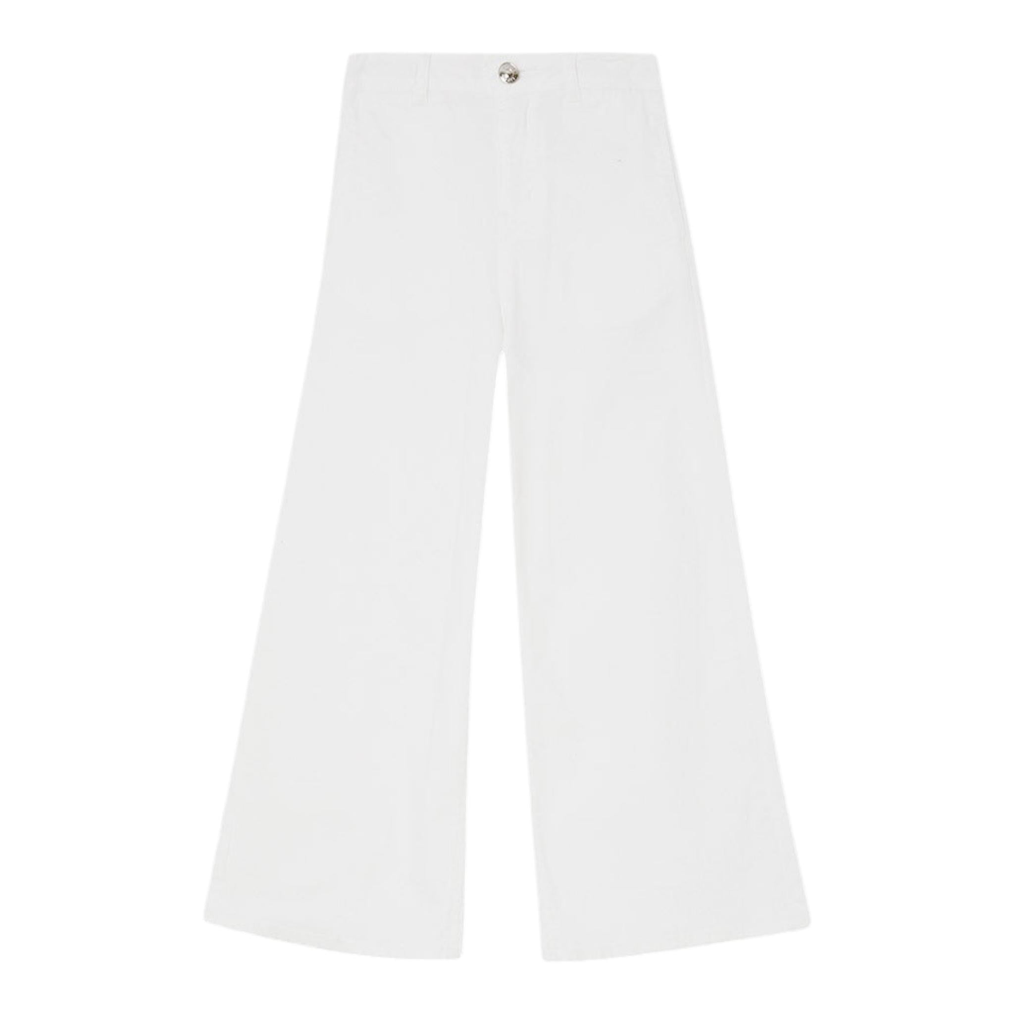 Liu Jo Jeans Tinta Unita Modello Palazzo per Bambina GA5091 BIANCO LIU JO 