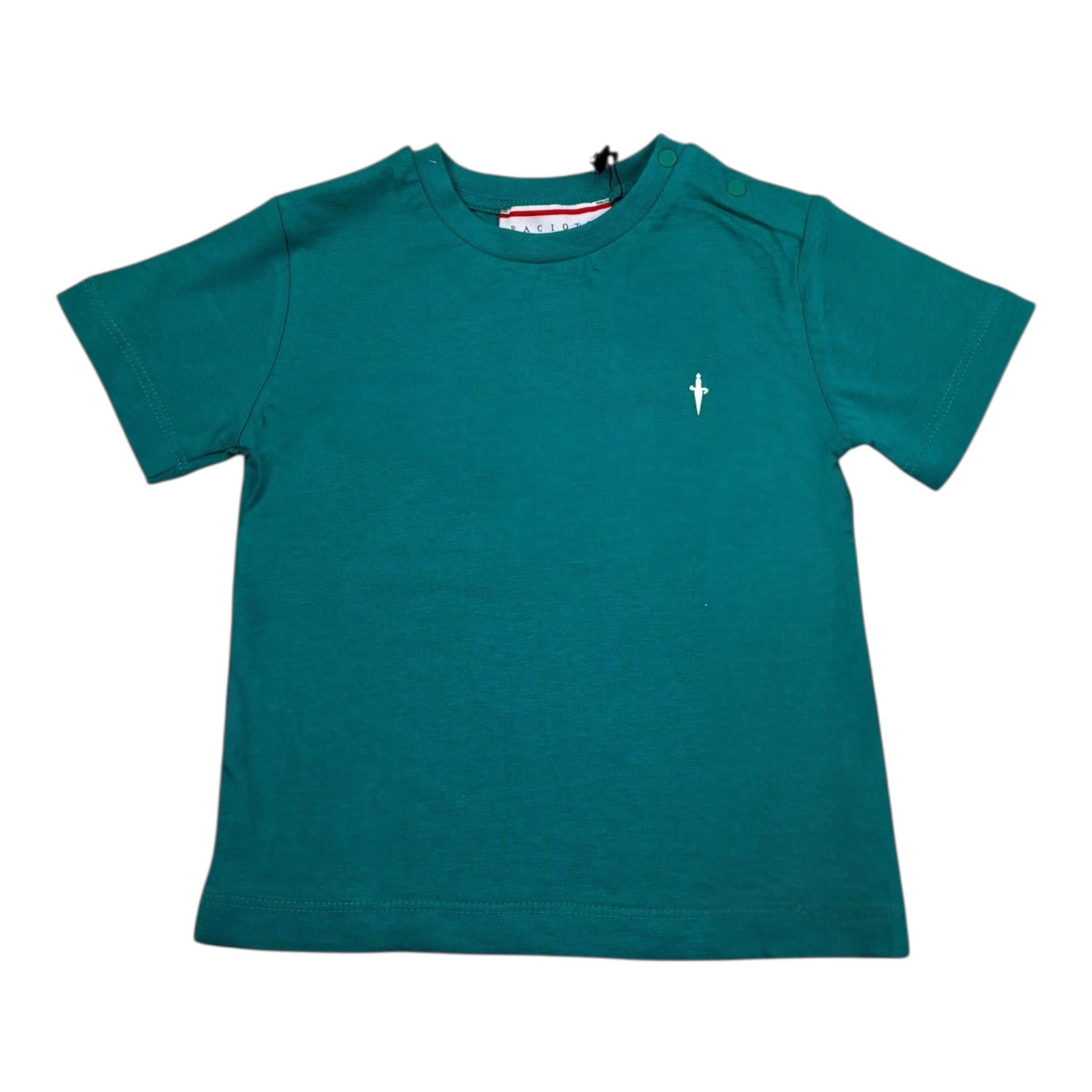 Cesare Paciotti T-Shirt Girocollo Tinta Unita con Stampa per Neonato TSP5155BXXN VERDE CESARE PACIOTTI 