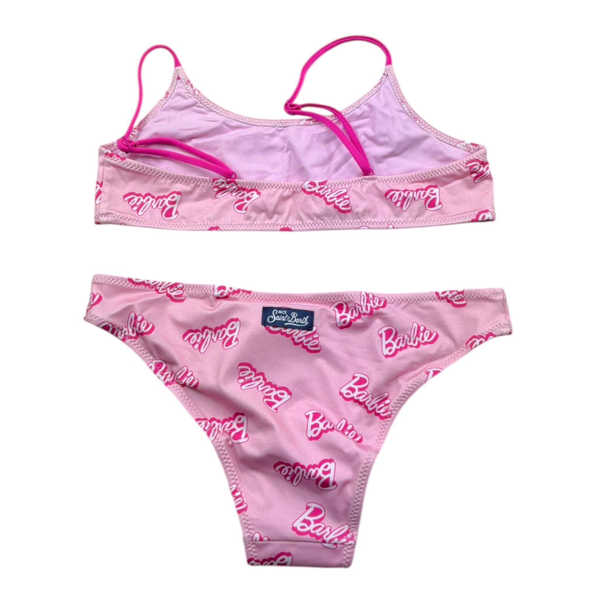 Saint Barth Costume 2 Pezzi Slip-Fascia Fantasia Barbie per Bambina BARBIE ROSA SAINT BARTH 