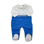 Ninnaoh Tutina Bicolore con Papillions per Neonato E2220T BIANCO/BLU NINNAOH 