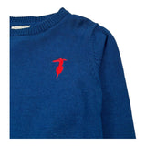 Trussardi Maglia Girocollo Tinta Unita con Logo per Bambino TBP26005MA BLU TRUSSARDI 