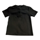 Balmain T-Shirt Girocollo Tinta Unita con Stampa per Neonato BV8581 NERO BALMAIN 
