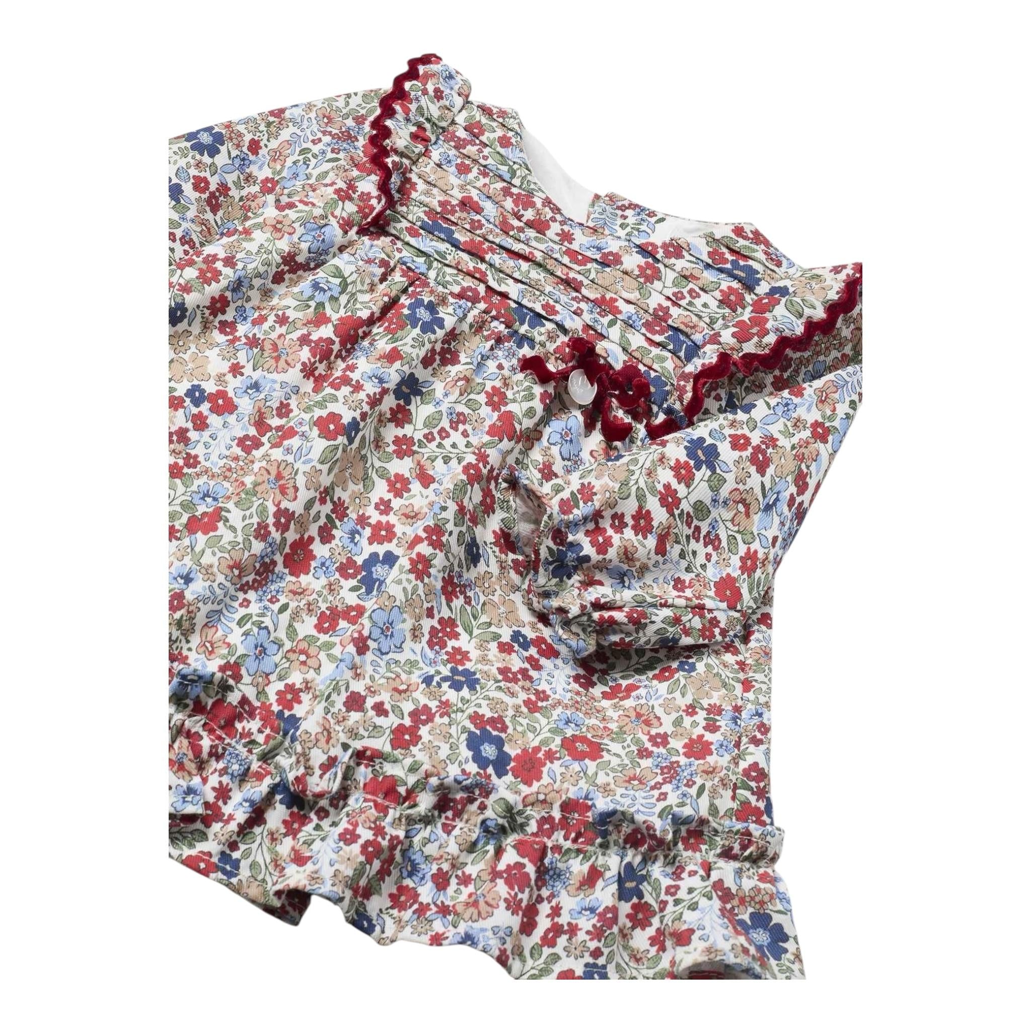 MAYORAL abito tinta unita con fantasia fiori Bianco per Neonata 2887 BIANCO MAYORAL 