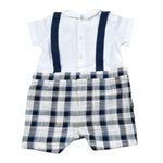 Lalalu' Pagliaccetto Mezza Manica Bicolore per Neonato PAL006PX BIANCO/BLU LALALU' 