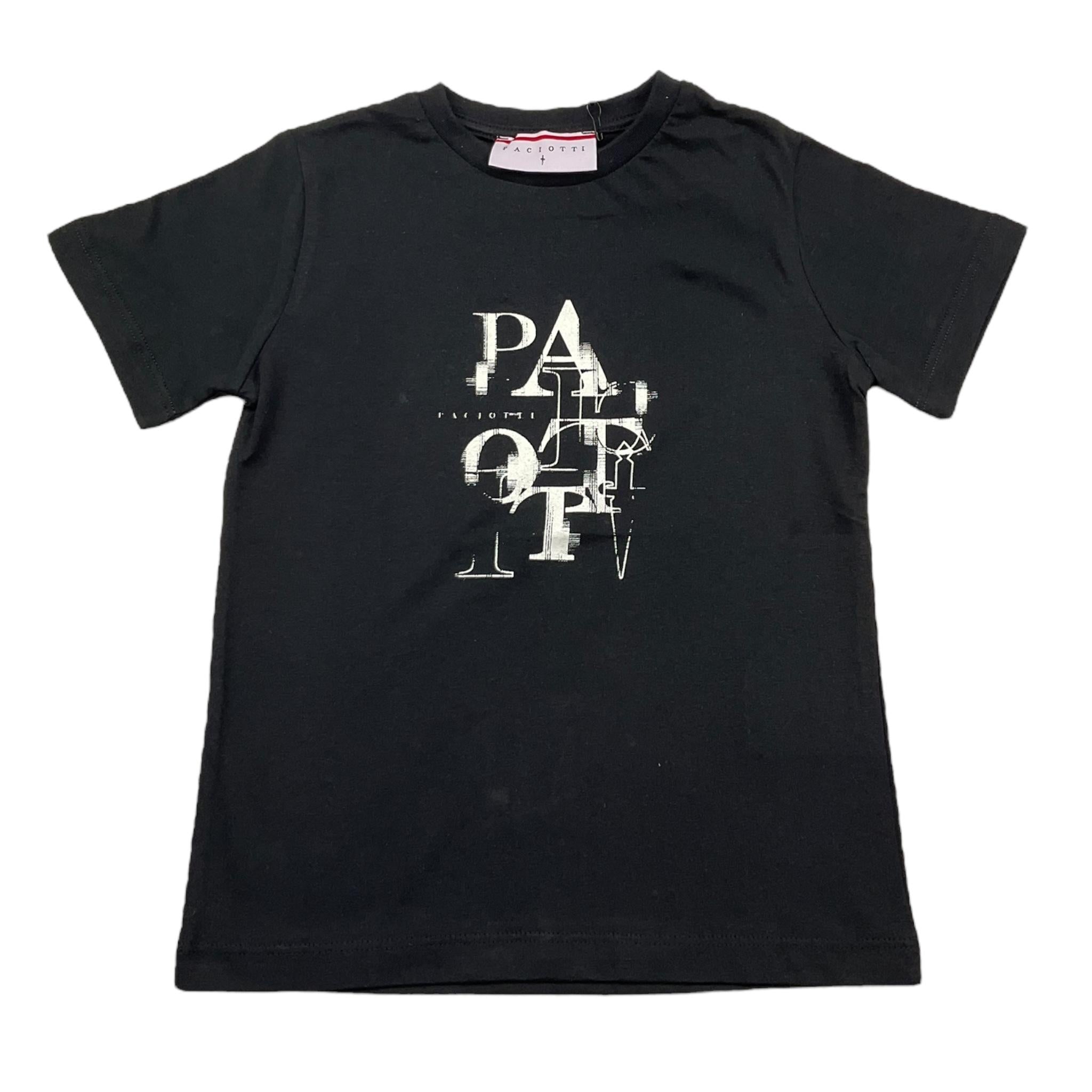 Cesare Paciotti T-Shirt Girocollo Tinta Unita con Stampa per Bambino TSP5167BX NERO CESARE PACIOTTI 