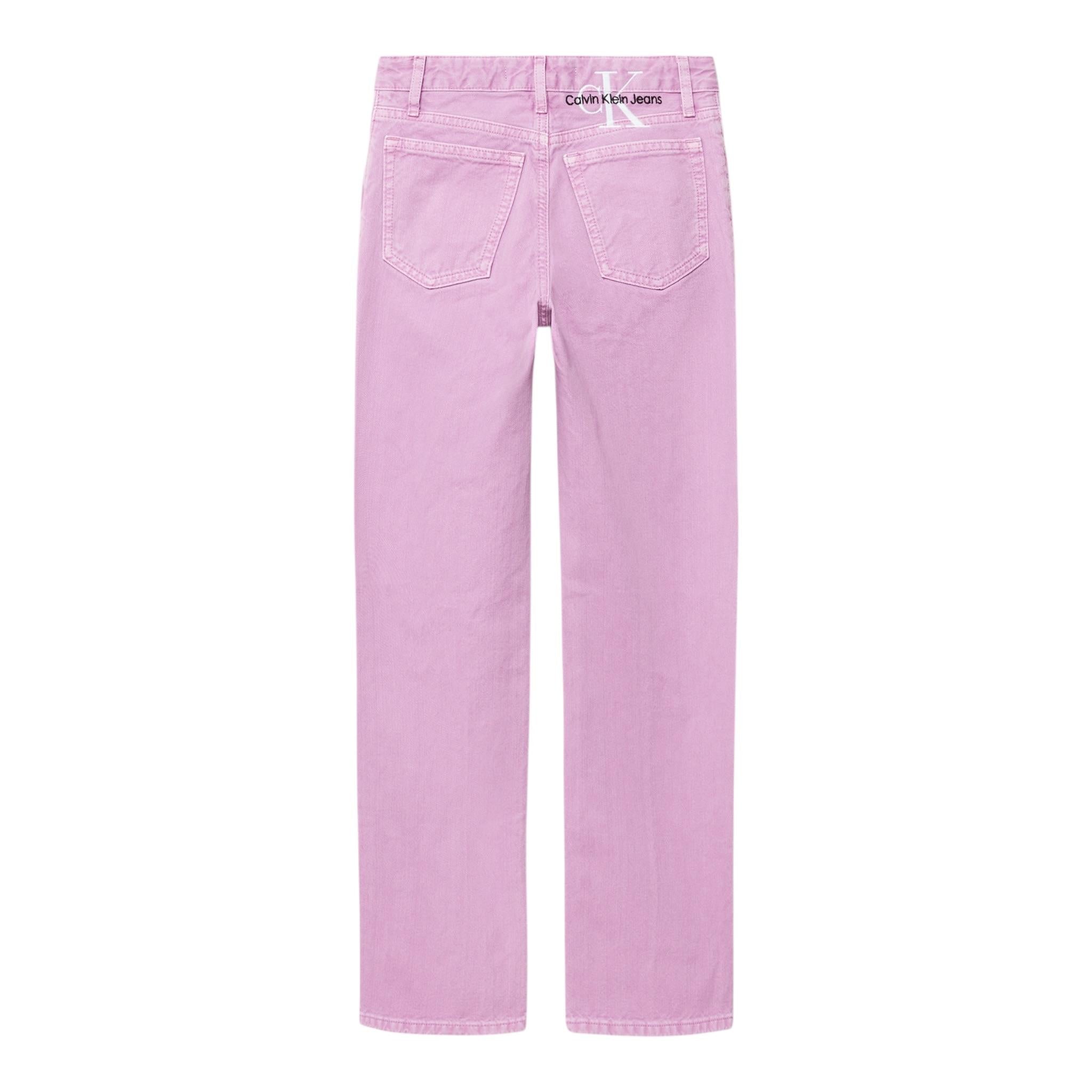 Calvin Klein Jeans Tinta Unita con Logo per Bambina IG0IG01886VDR GLICINE CALVIN KLEIN 