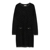 TWINSET abito tinta unita girocollo logato Nero per Bambina 242GJ3061 NERO TWINSET 