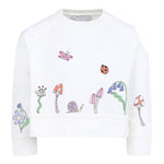 Stella Mccartney Felpa Girocollo Tinta Unita con Stampa per Neonata TW4A50 BIANCO STELLA McCARTNEY 