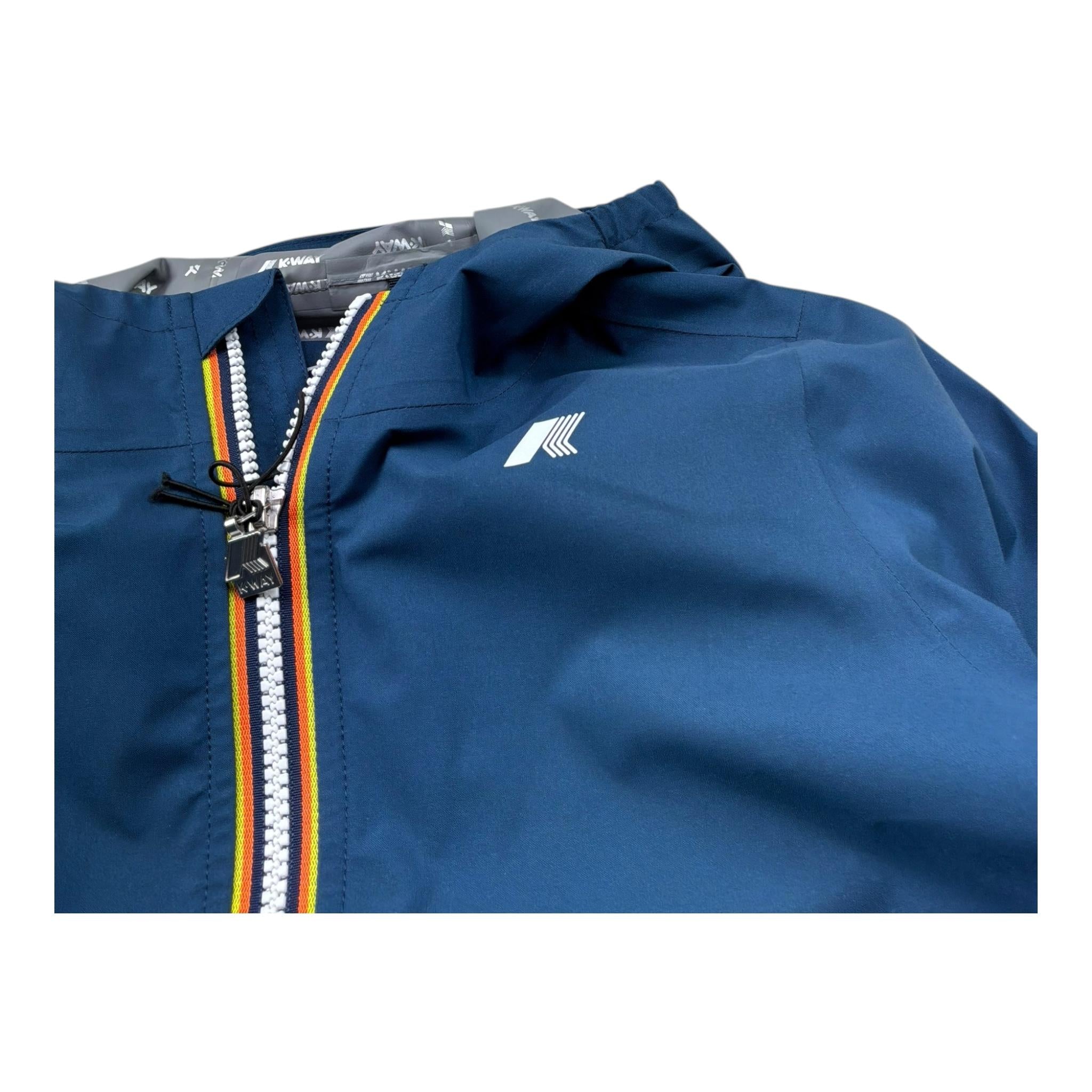 K-Way Giubbino Tinta Unita con Cappuccio per Bambino K21371WX BLU K-WAY 