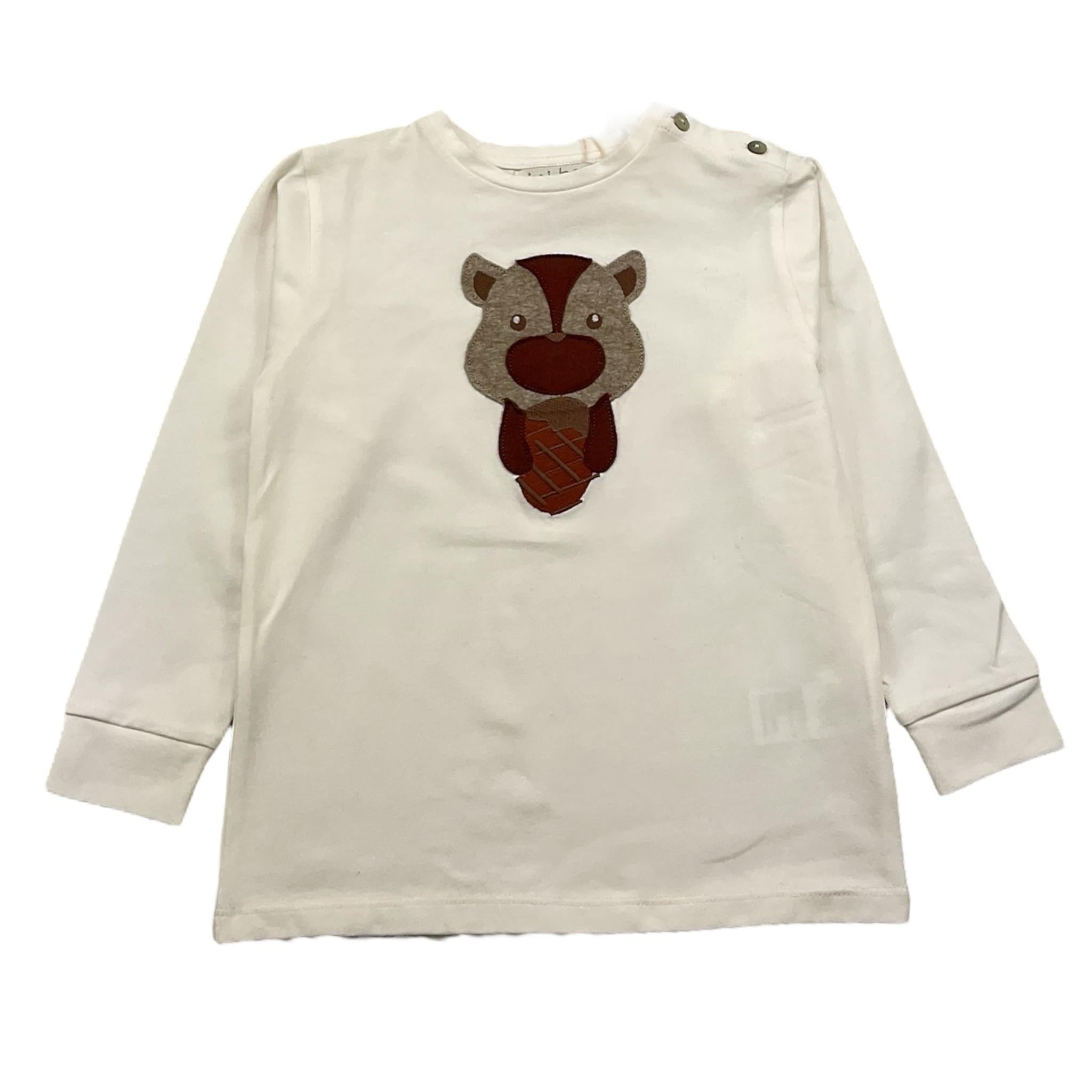 MALVI & CO shirt girocollo tinta unita cn ricamo Bianco per Bambino F23B209CAJJ BIANCO MALVI & CO 