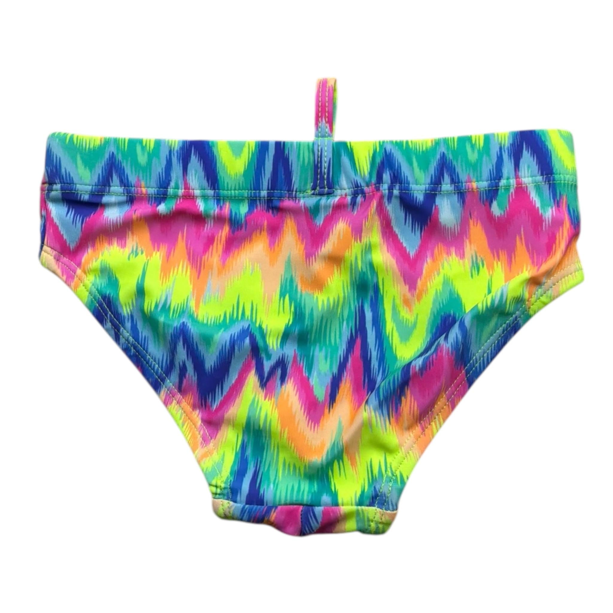 F**K Costume Modello Slip Tinta Unita con Stampa per Bambino FJ244020X02 VERDE FLUO F**K 