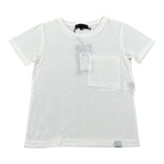 Please T-Shirt tinta unita con Taschino Panna per Bambino MBB9030B72X PANNA PLEASE 