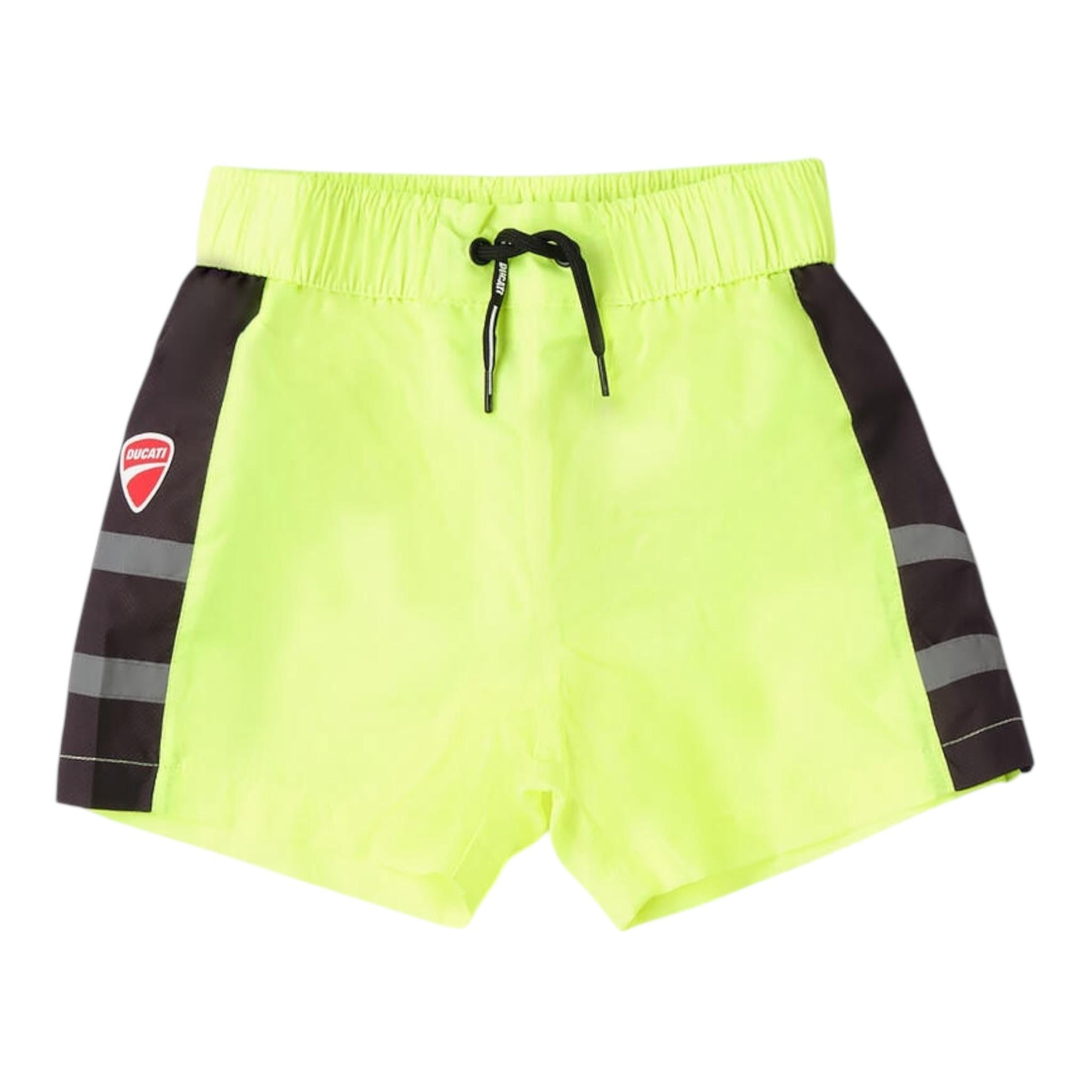 Ducati Costume Tinta Unita con Profili In Contrasto per Bambino G6652 VERDE FLUO DUCATI 