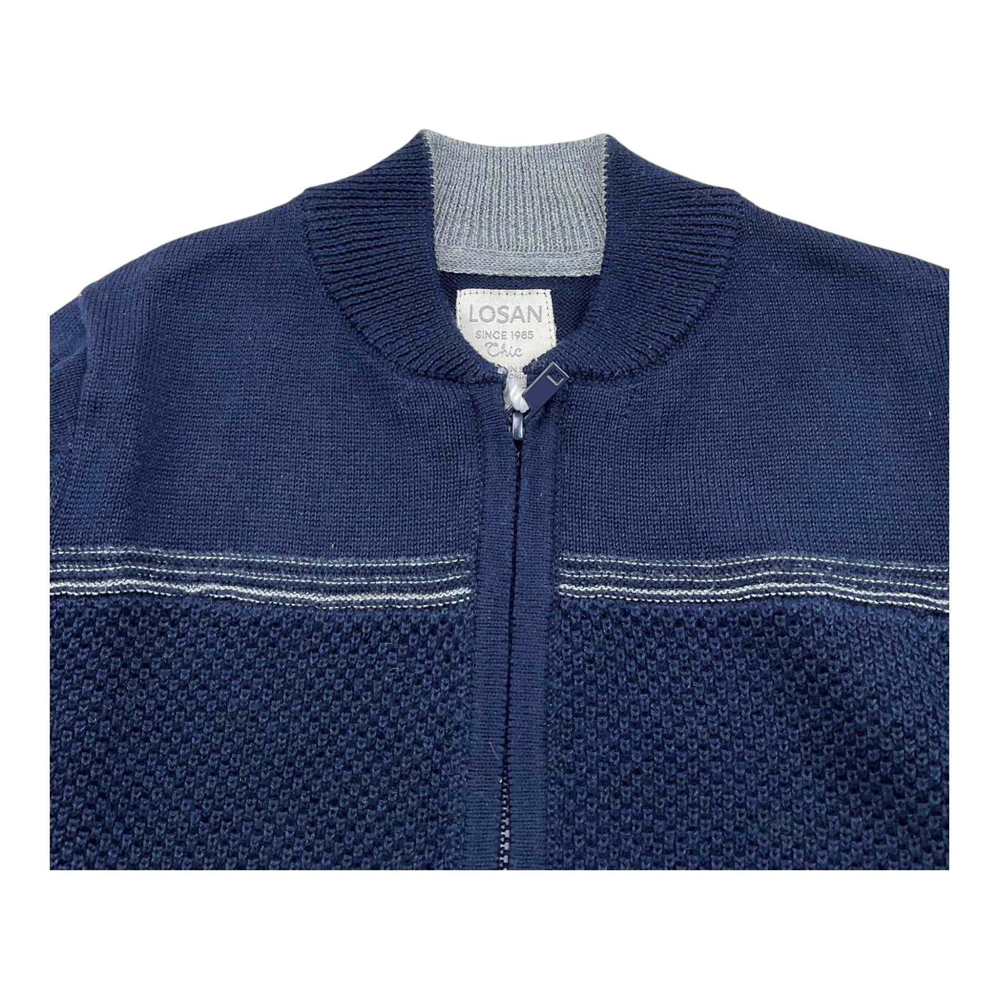 LOSAN felpa con zip in maglia tinta unita Blu per Neonato 1155790ALN BLU LOSAN 