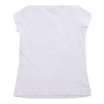 Monnalisa T-Shirt Girocollo Tinta Unita con Stampa per Bambina 113602S2 BIANCO MONNALISA 