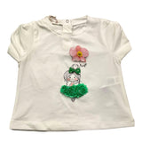 Liu Jo T-Shirt Girocollo Tinta Unita Con Stampa Bianco Per Neonata