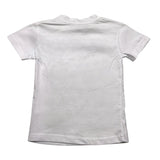 Make T-Shirt Girocollo Tinta Unita Con Stampa Bianco Per Bambino