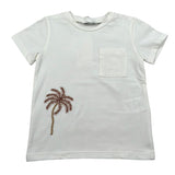 M+E' T-Shirt Girocollo tinta unita Cn Taschino Panna per Bambino UEM0486 PANNA M+E' 