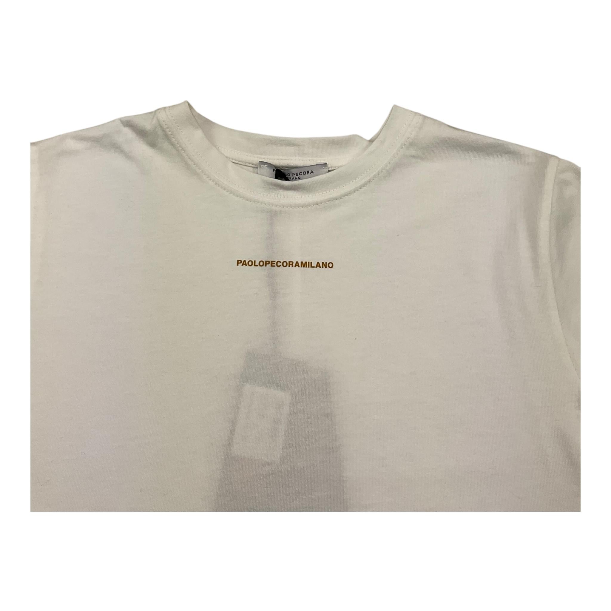 PAOLO PECORA t-shirt girocollo tinta unita  Bianco per Bambino PP4139 BIANCO PAOLO PECORA 