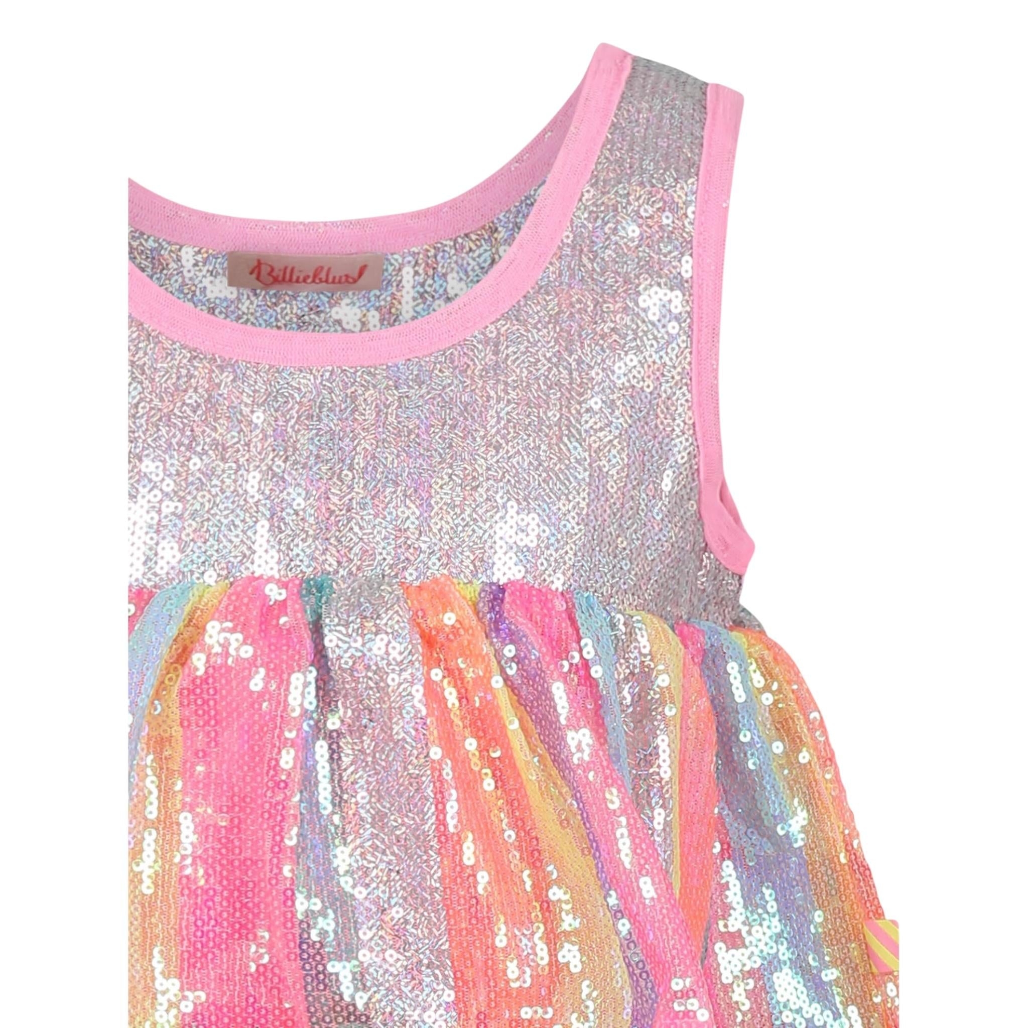 Billieblush Abito Multicolor con Paillettes Giromanica per Bambina U20968 MULTICOLOR BillIEBLUSH 
