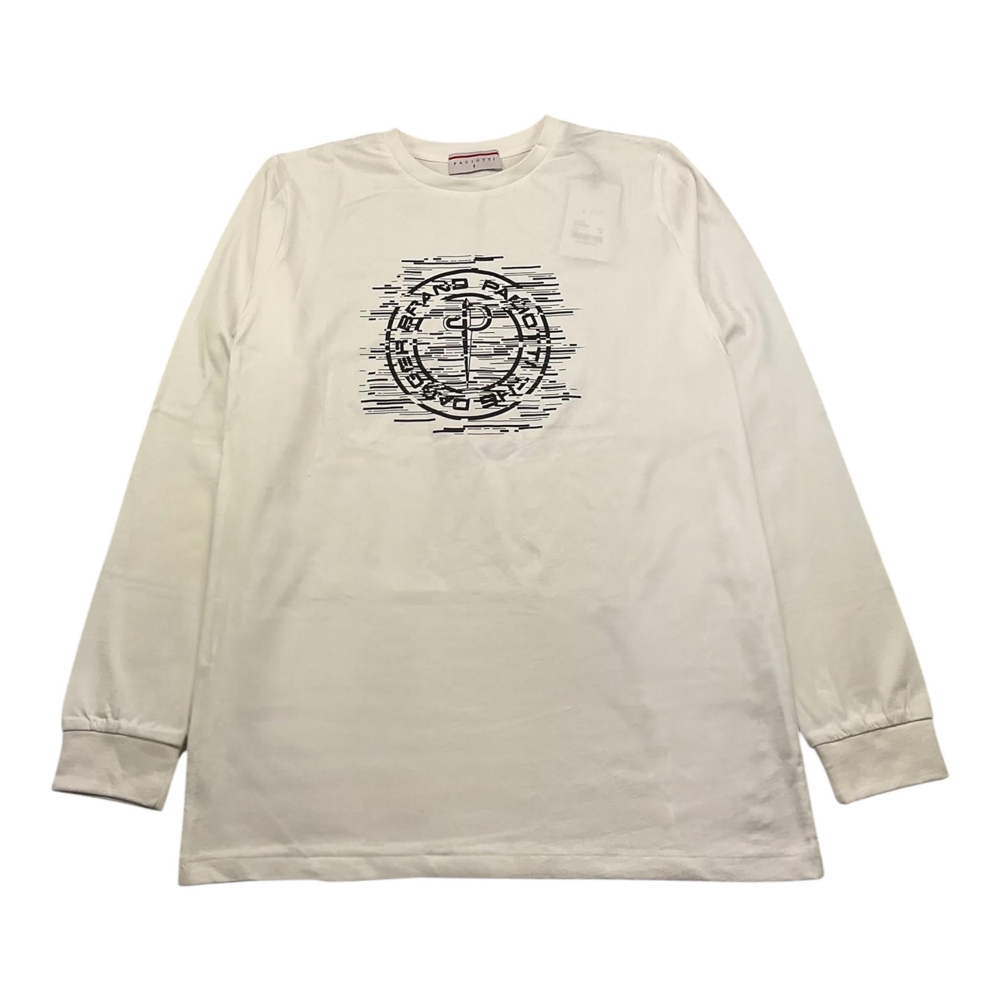 CESARE PACIOTTI shirt girocollo tinta unita con stampa in contrasto Bianco per Bambino TSP5303J BIANCO CESARE PACIOTTI 