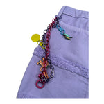 John Richmond Gonna In Denim Tinta Unita con Applicazioni per Bambina RGP26143GO LILLA JOHN RICHMOND 