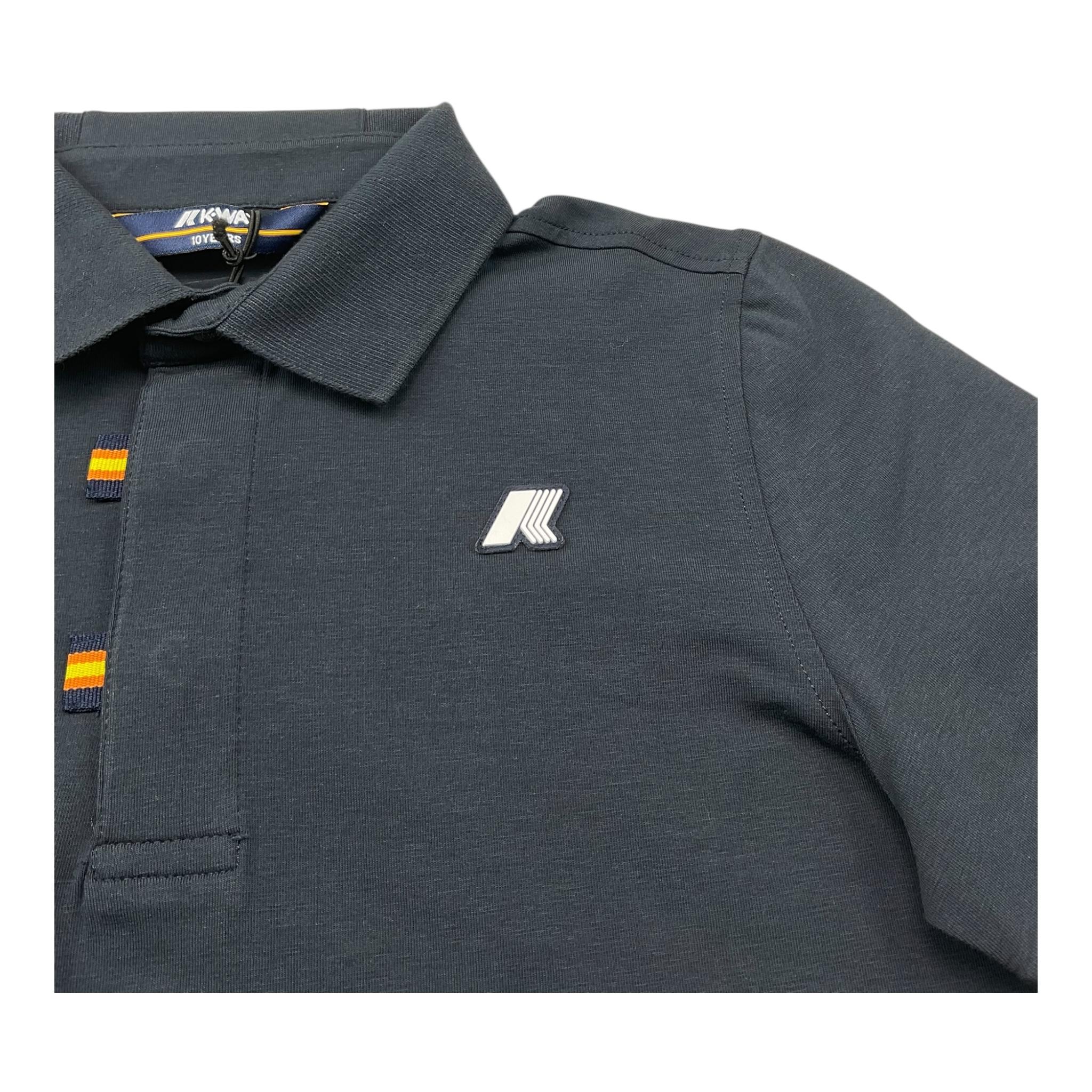 K-Way Polo Mezza Manica Tinta Unita con Logo per Bambino K8136PW BLU K-WAY 