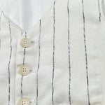 Please Gilet Tinta Unita con Fantasia A Righe per Neonato JH02131B73 BIANCO PLEASE 