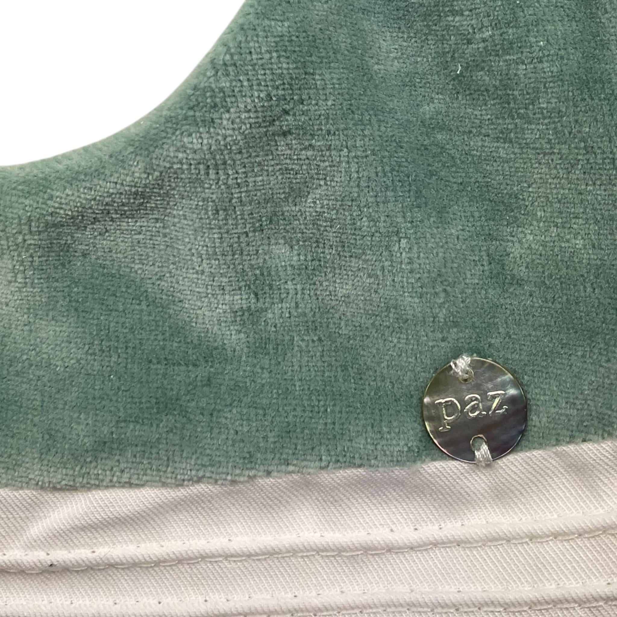 PAZ RODRIGUEZ bavetta bicolore con logo Bianco/verde per Neonato 028191033 BIANCO/VERDE PAZ RODRIGUEZ 