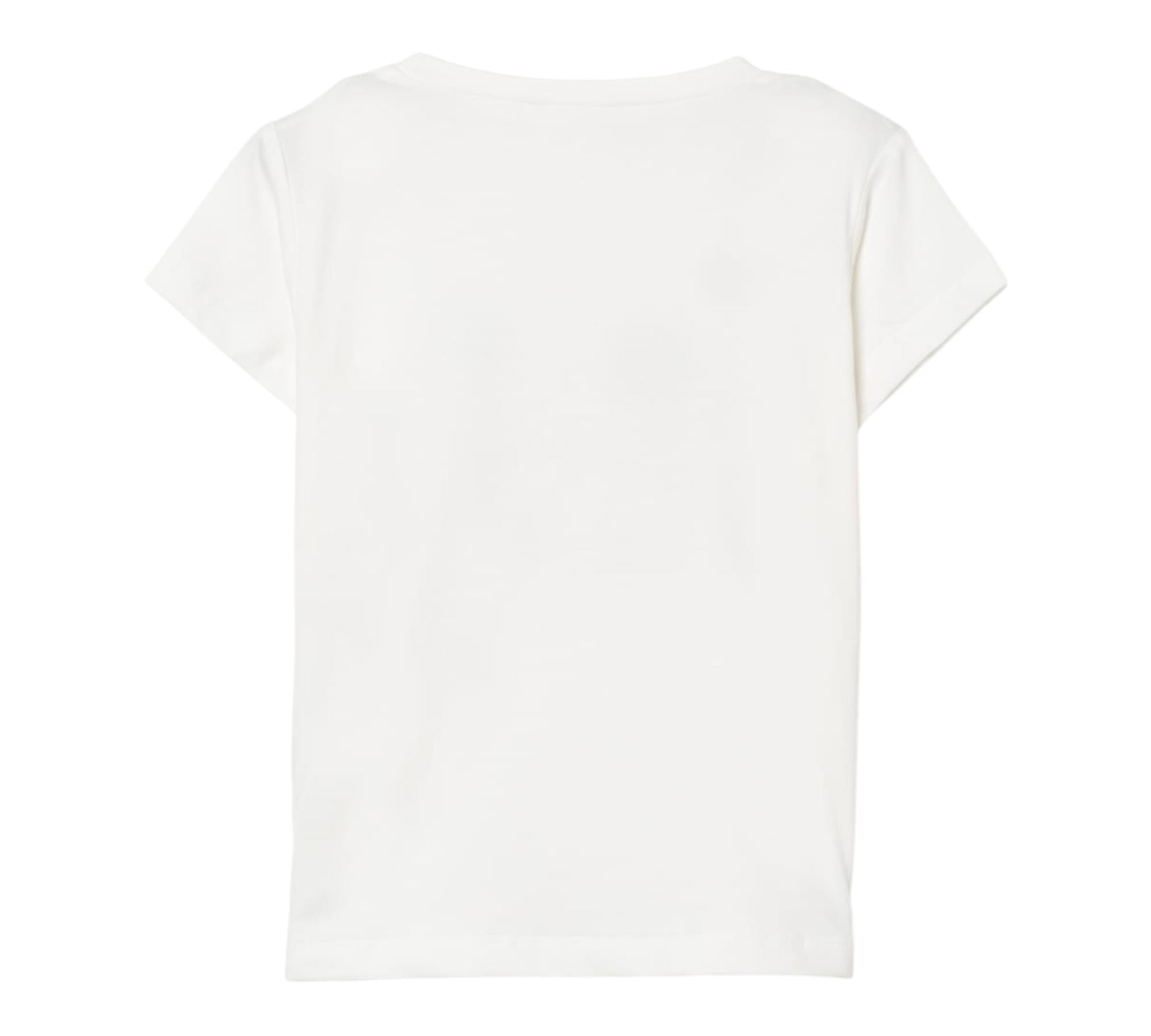 Liu Jo T-Shirt Girocollo Tinta Unita con Brillantini per Bambina KA5020X BIANC LIU JO 